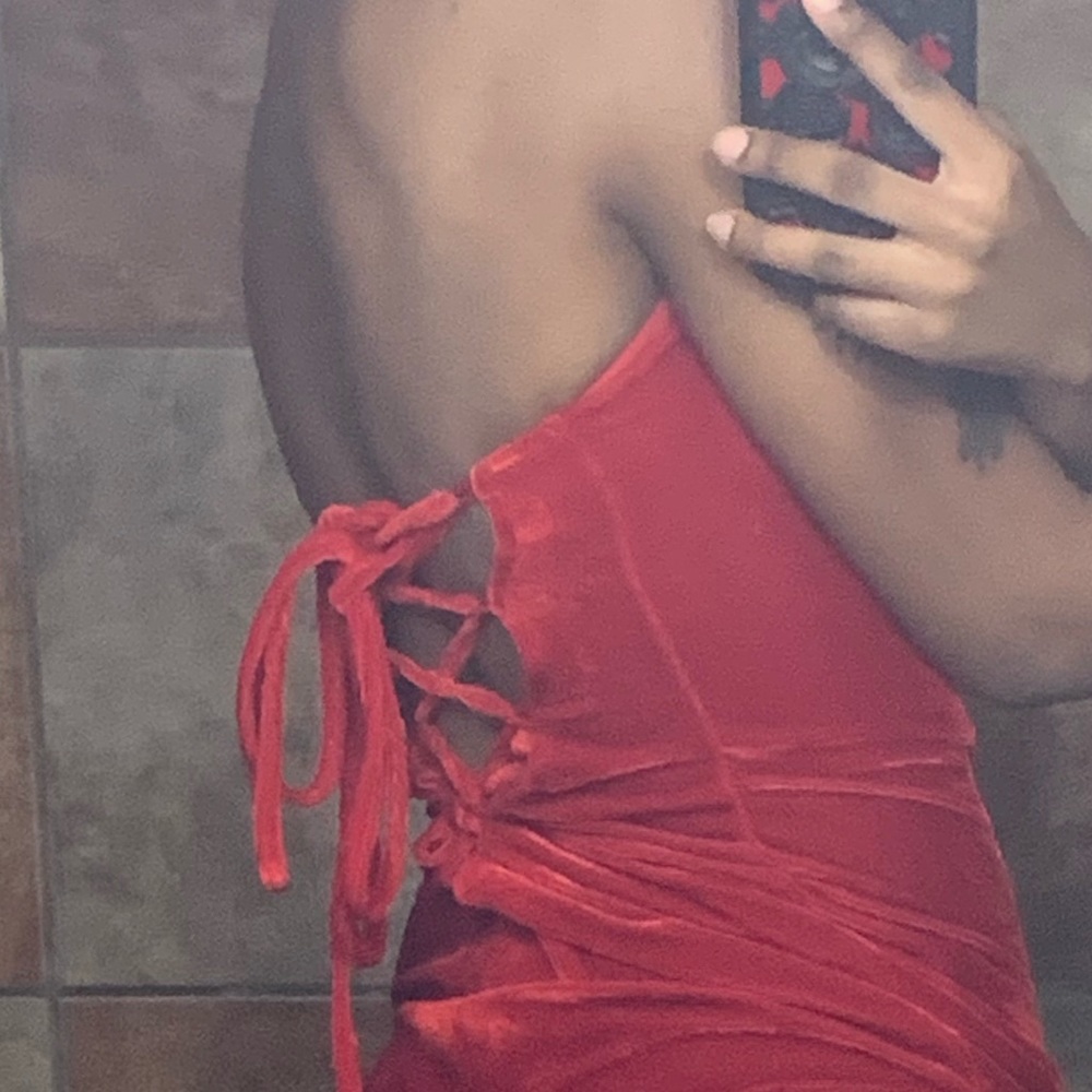 Red Velvet Bodysuit - Picture 3 of 4
